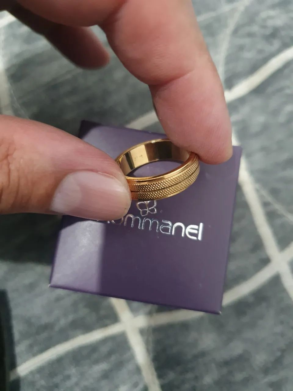 Anel foleado a ouro 18k n22  - Foto 2
