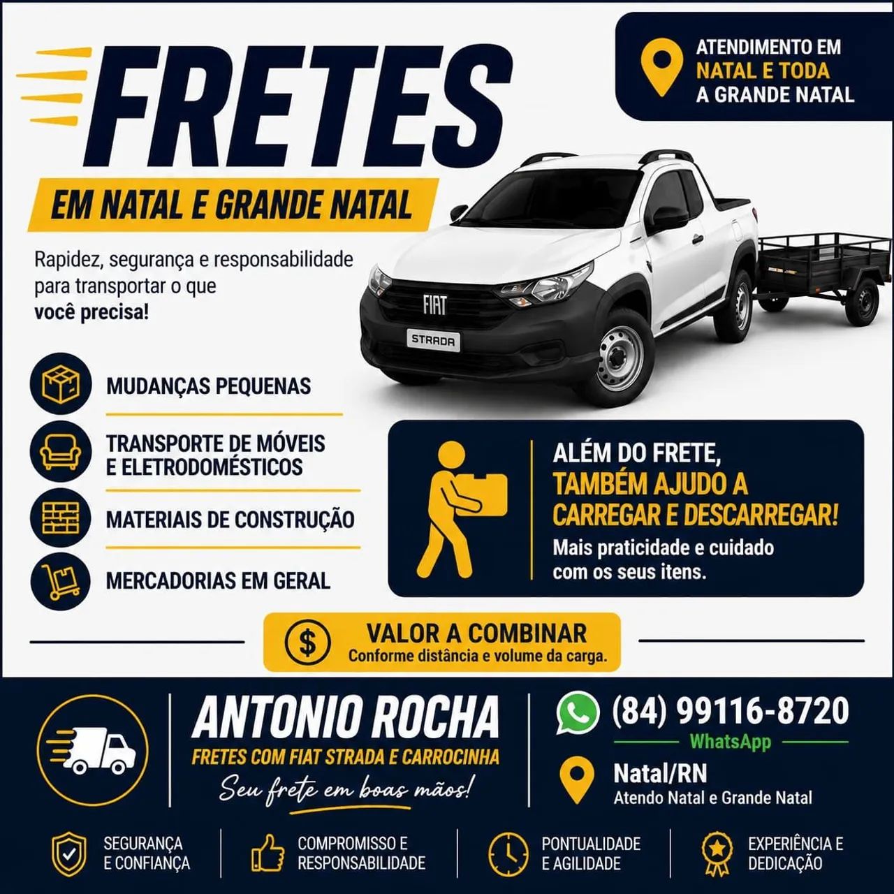 FRETES EM NATAL E GRANDE NATAL