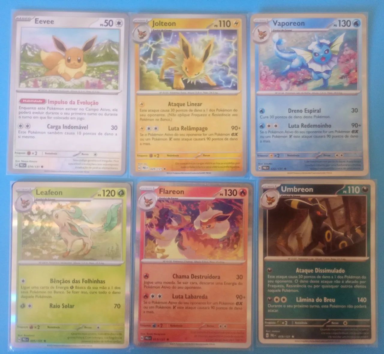 Card Pokémon Evolução da Eeve