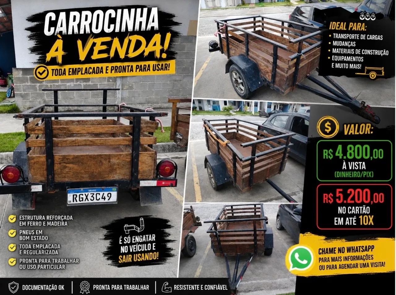 Vendo carrocinha emplacada  - Foto 5