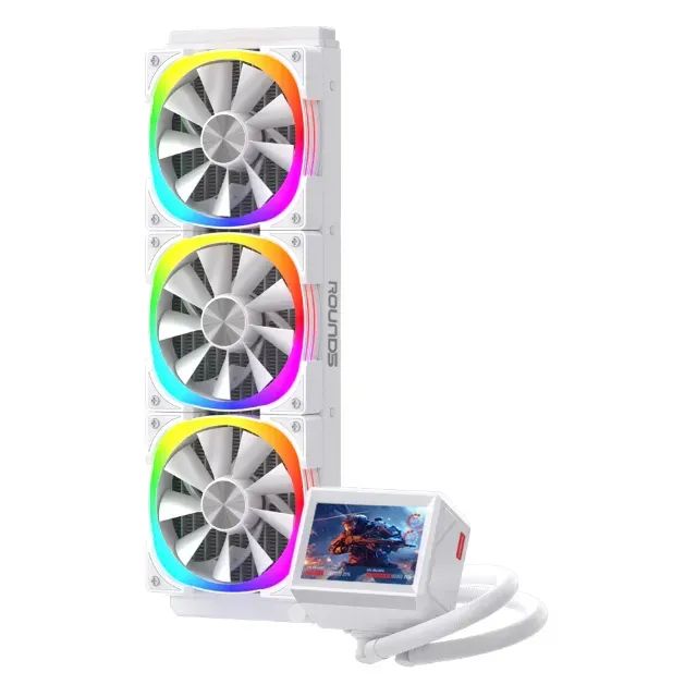 WATER COOLER ROUND 5 NOTUS WHITE LCD 360MM N/NF - Foto 3