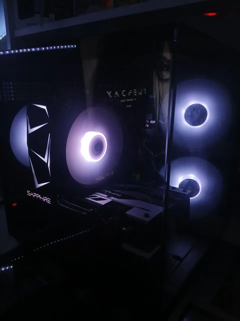 Gabinete Aquário Aigo Apollo A275 com 3 fans ARGB-Vai com caixa e apenas 2 meses de uso - Foto 3