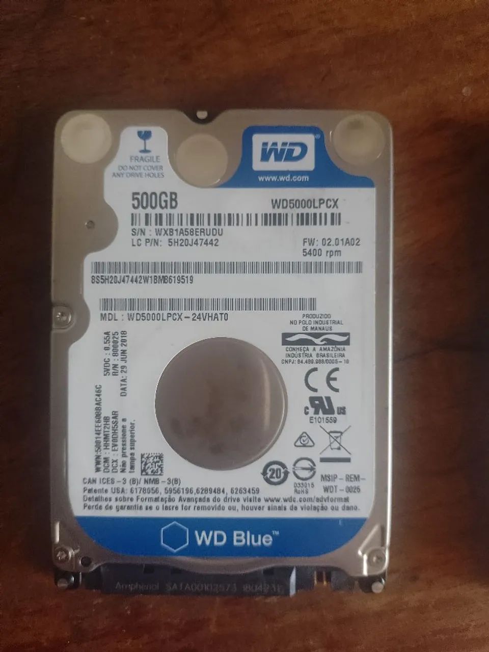 HD de 500 gigas notebook 
