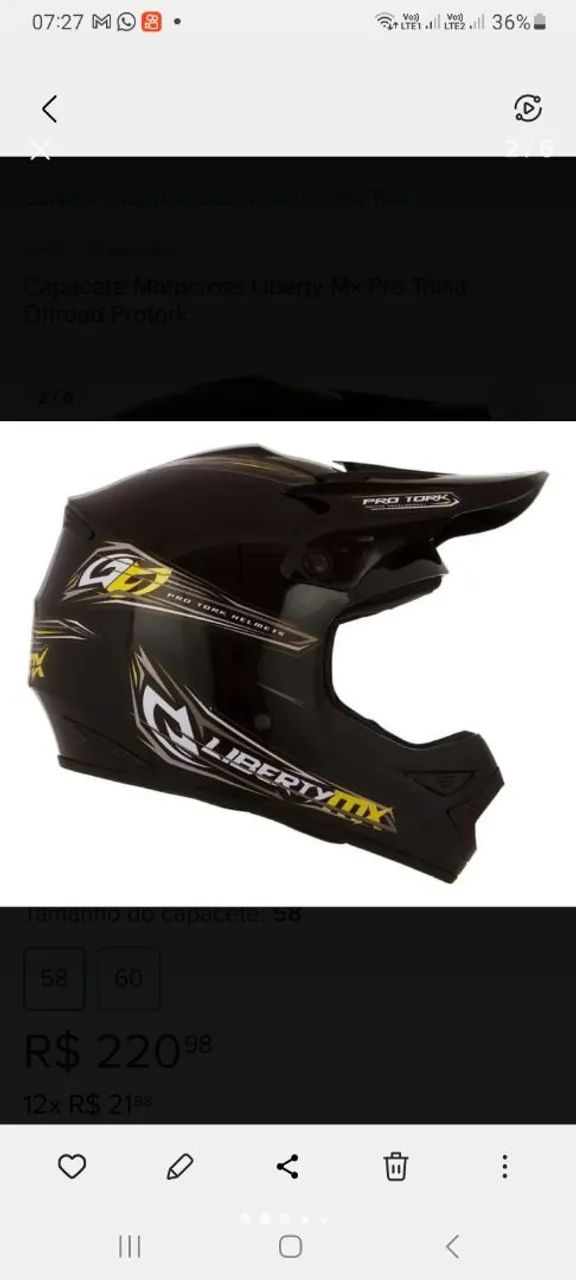 Capacetes Estilo Cross