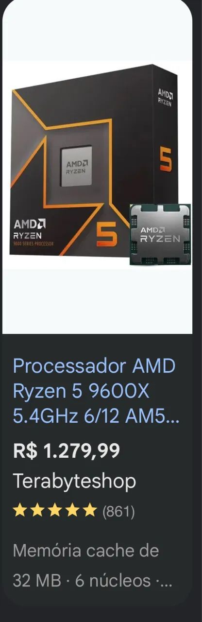 Processador AM5 | Ryzen 9600x NOVO - Foto 3