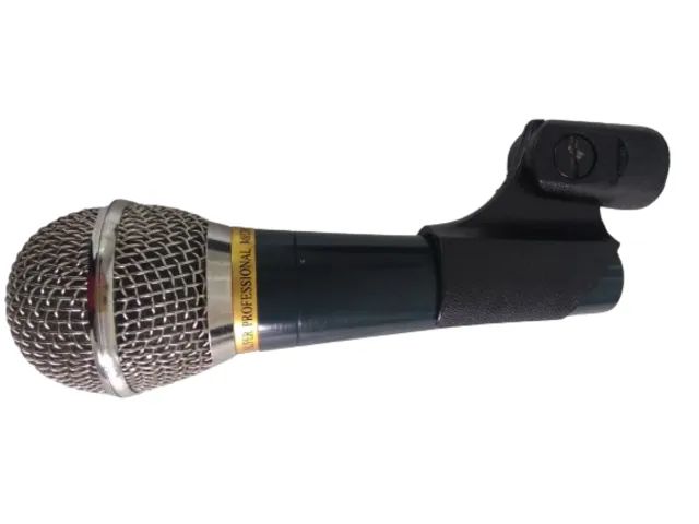 Microfone profissional usado CSR 525 verde escuro com cabo XLR p10 - Foto 5