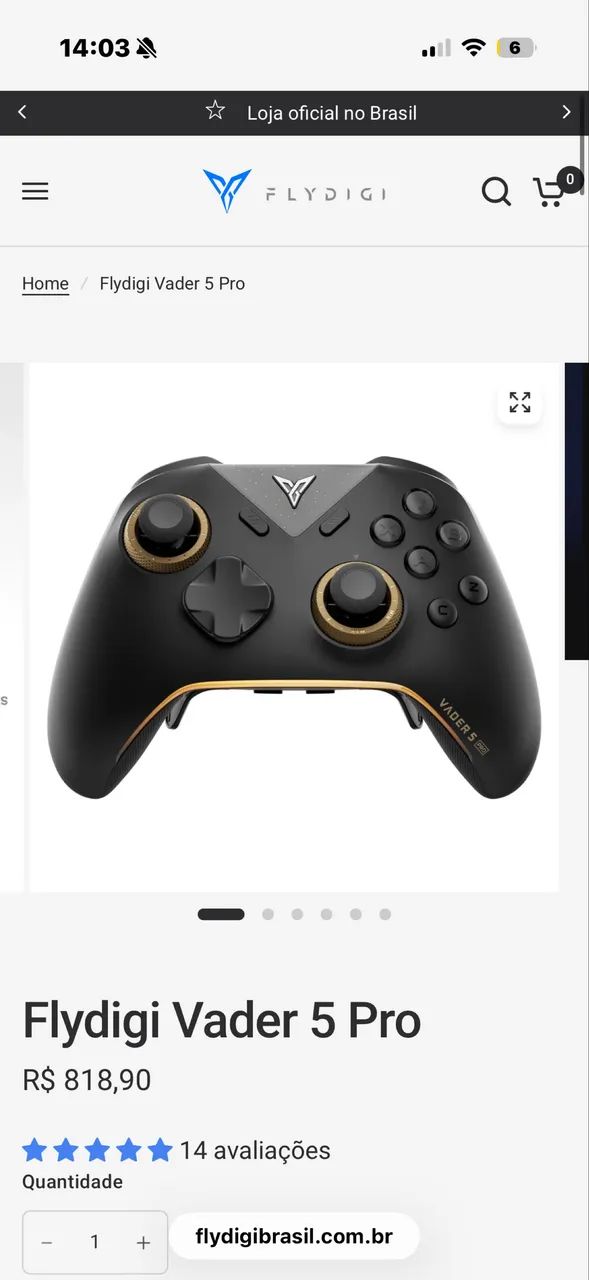 Controle flydigi vader 5 pro - Peças e Acessórios de Vídeo Game
