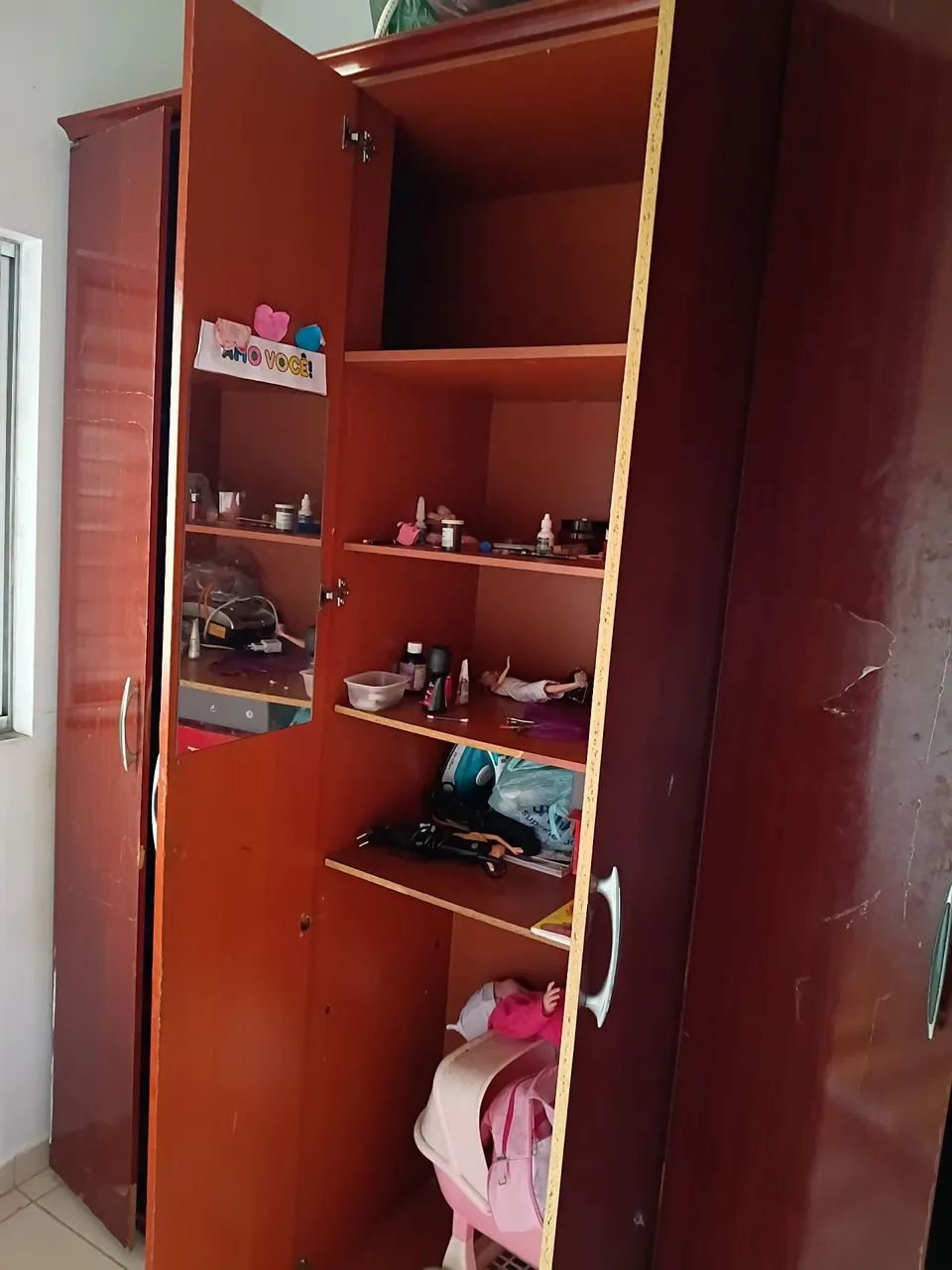 Guarda roupa casal e cama solteiro com colchão  - Foto 4