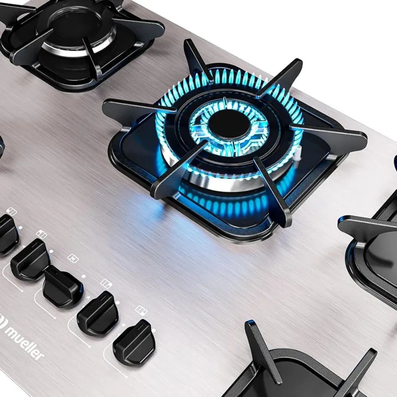 Fogão Cooktop todo em inox novo com 5 bocas  - Foto 2
