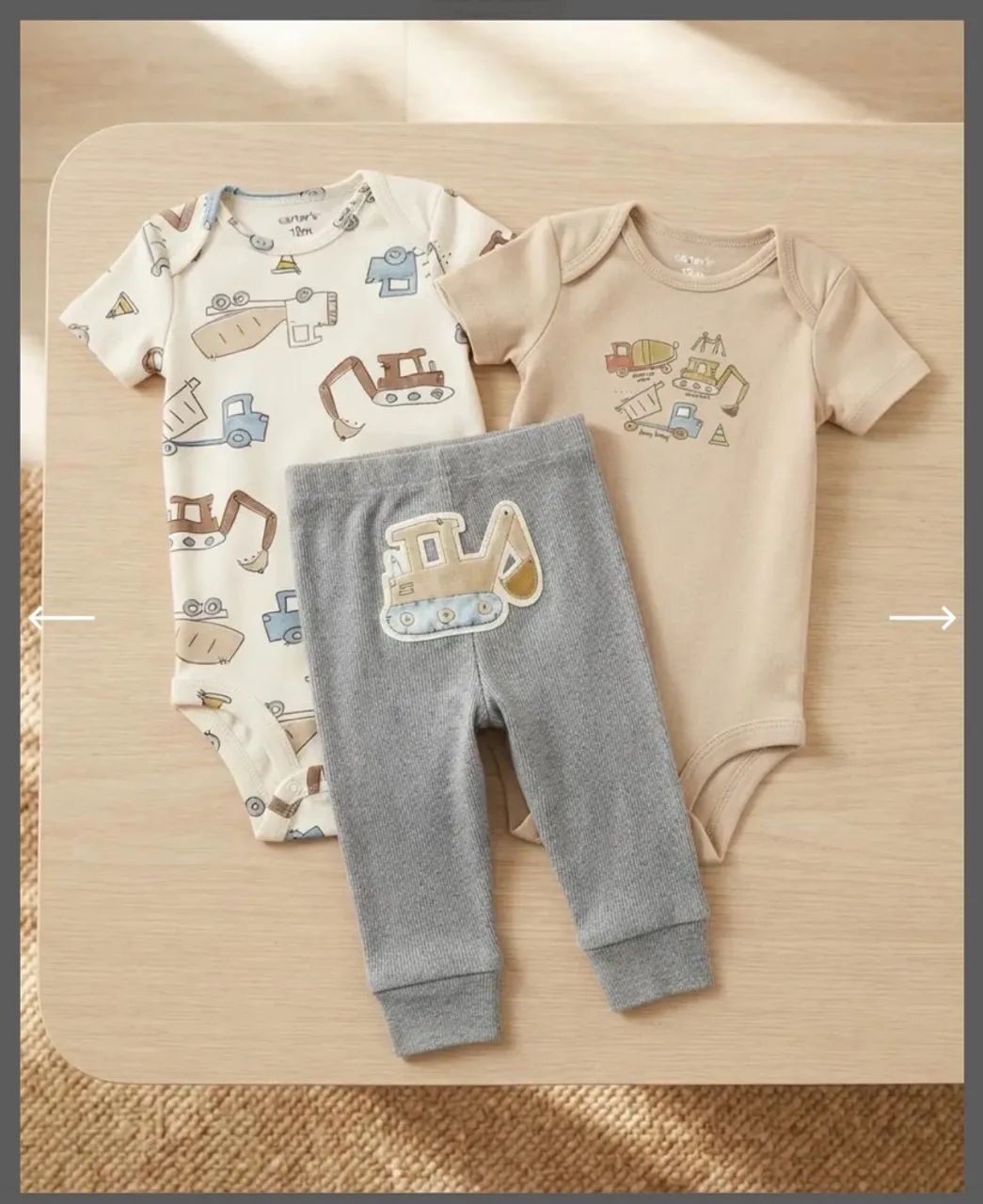 Kit 2 Bodies E 1 Calça Carters 12 Meses
