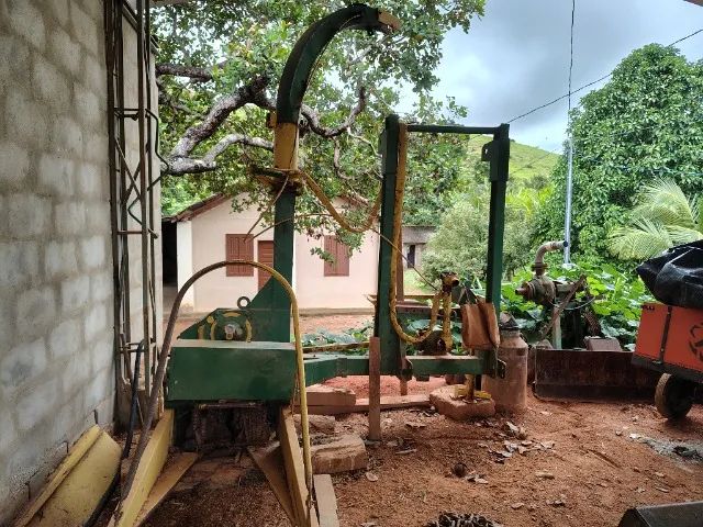 Forrageira menta suplema com suporte para big bag pintada da cor do trator john deere - Foto 2