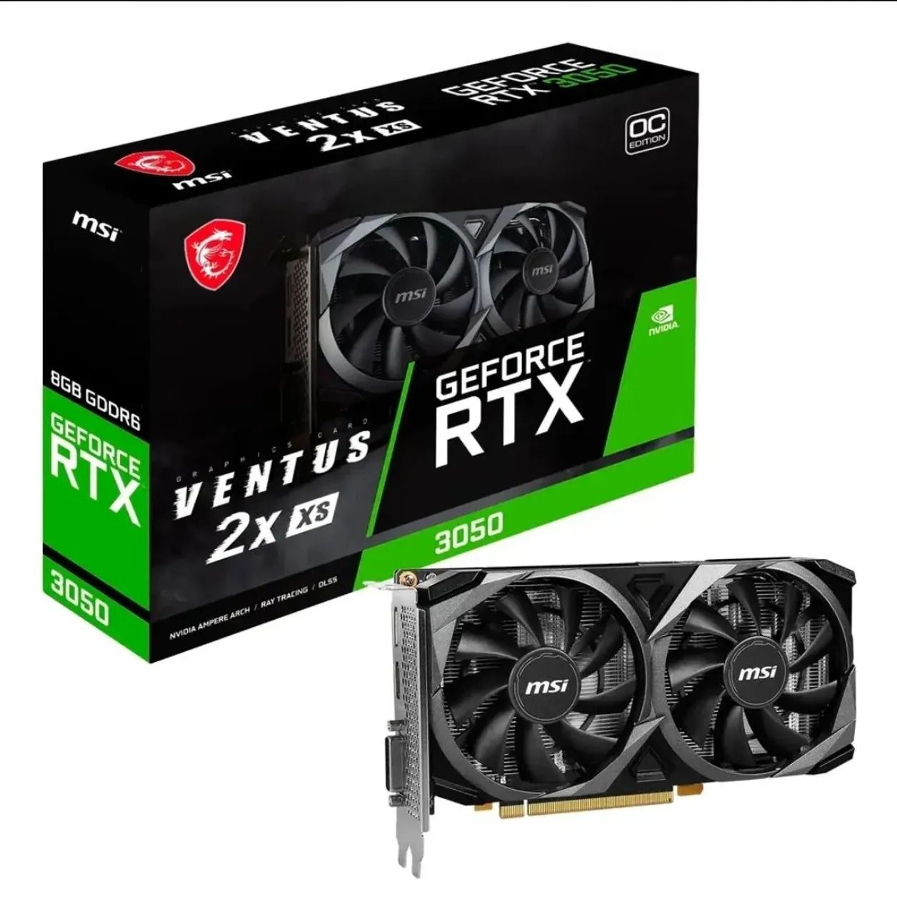 Placa De Vídeo Msi Rtx 3050 Ventus 2x Xs 8g Oc 8gb Preto - Placas