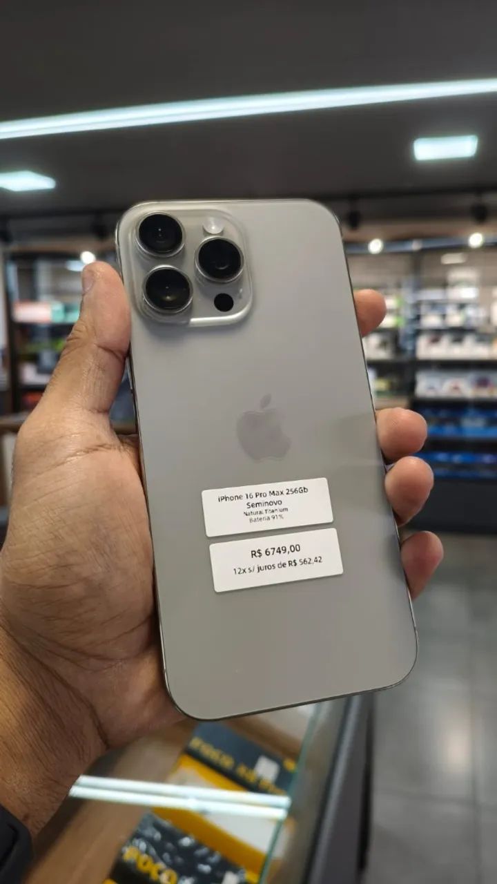 PROMOÇÃO - iPhone 16 Pro Max 256 GB - Seminovo - Infinity Eletronics e Games - PROMOÇÃO - Foto 2