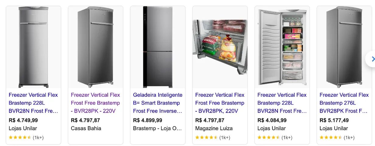 BARBADA Freezer Vertical Flex Frost Free Brastemp - BVR28PK