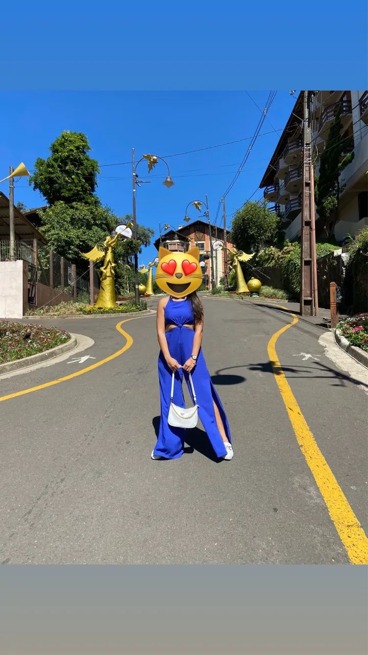 Macacão feminino - macacão azul  - Foto 2