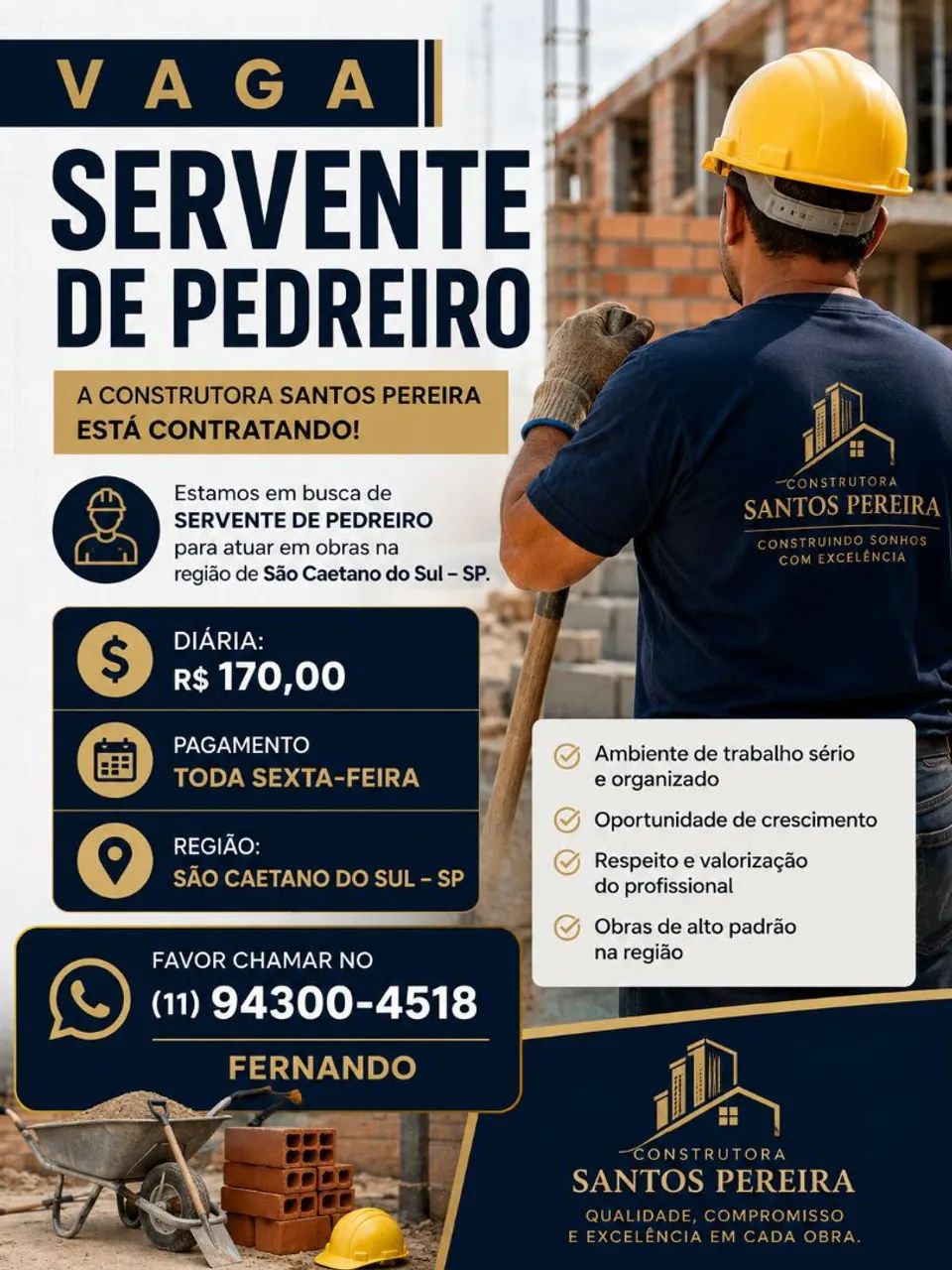 Servente de Pedreiro 