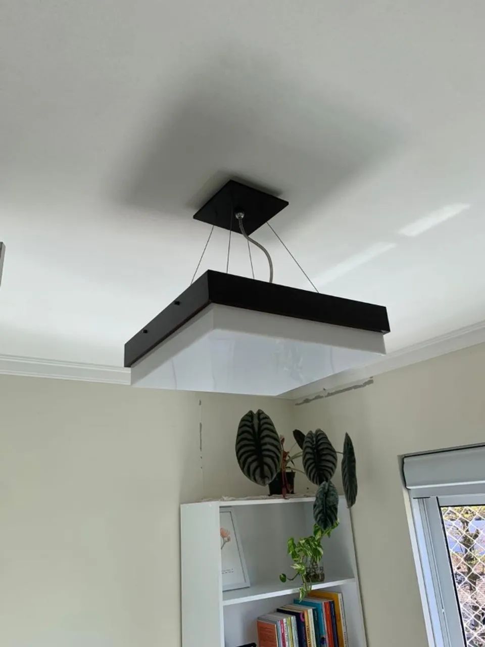 Lustre Pendente Retangular Moderno - 2 Unidades - Perfeito Estado