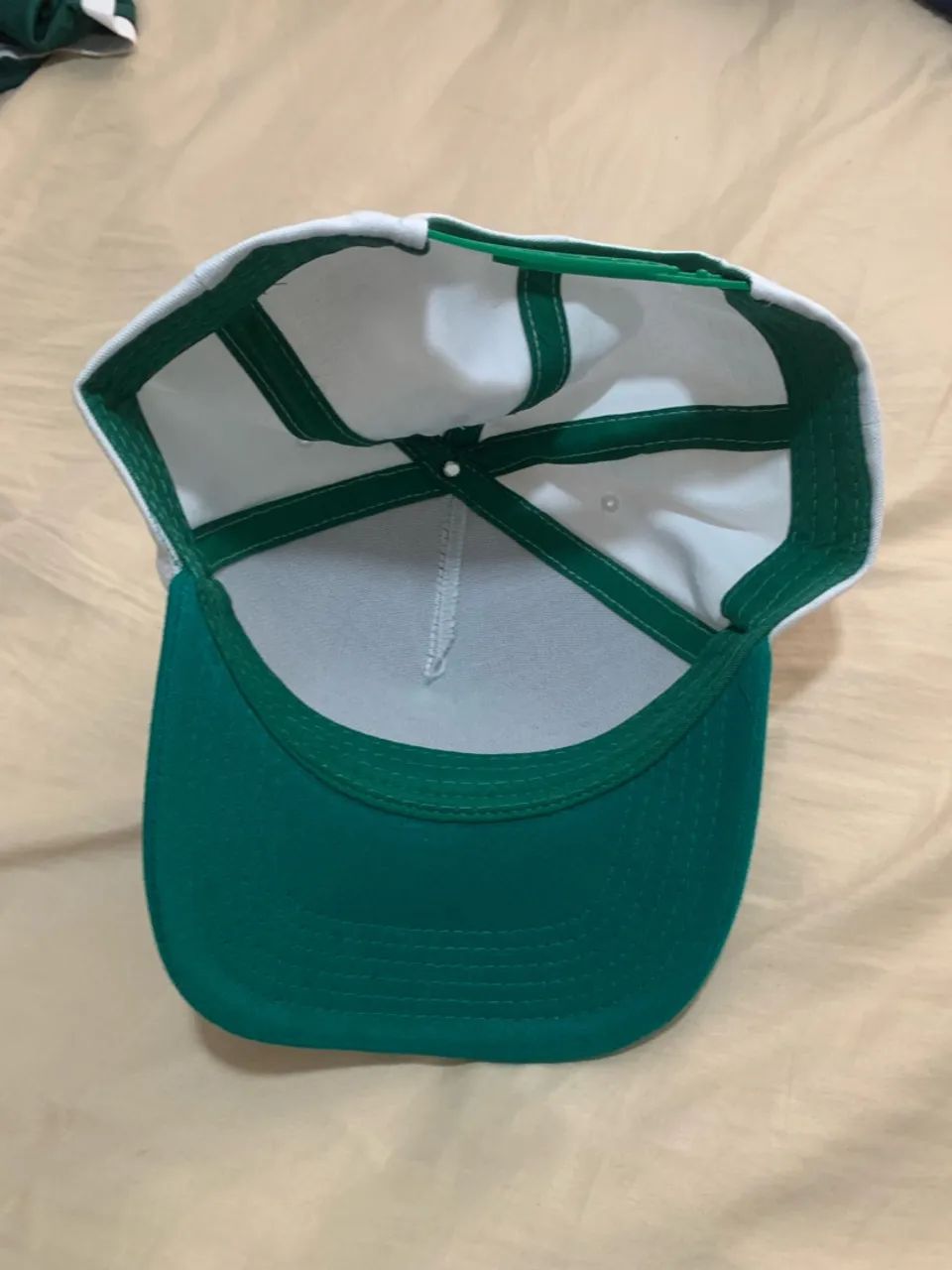 Boné Mancha Verde aba curva verde e branco - Foto 4