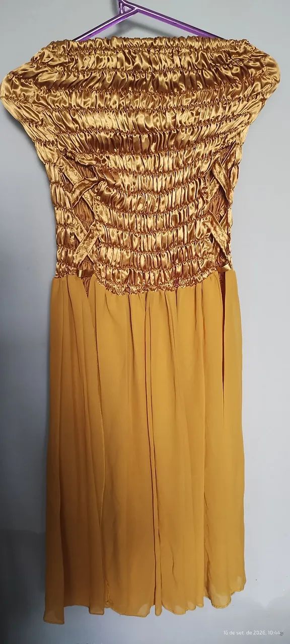 Traje dança do ventre Dourado  - Foto 3