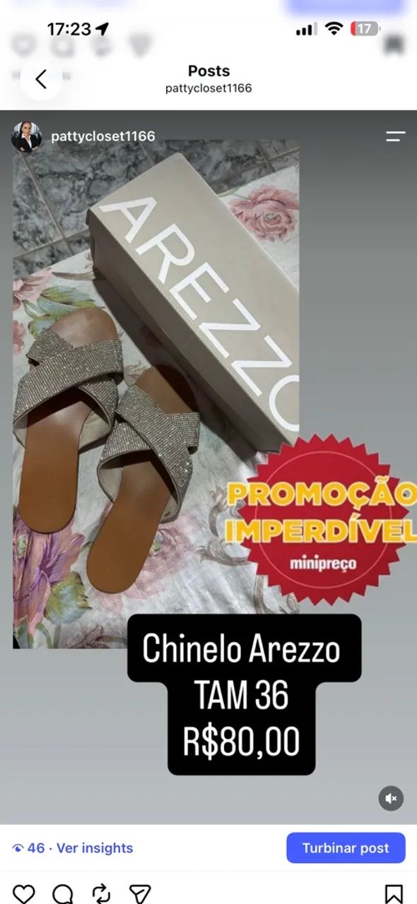 Rasteirinha Arezzo 