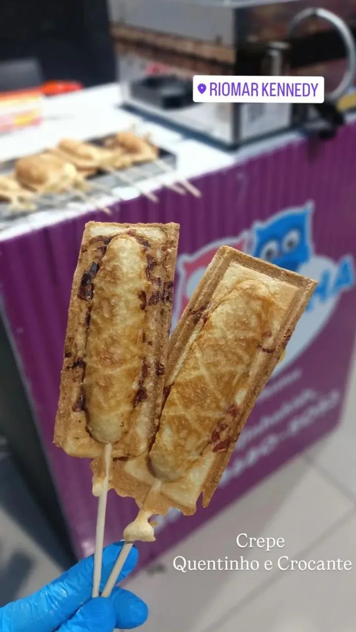 Algodão doce, pipoca, pula pula, crepe, churros e açaí