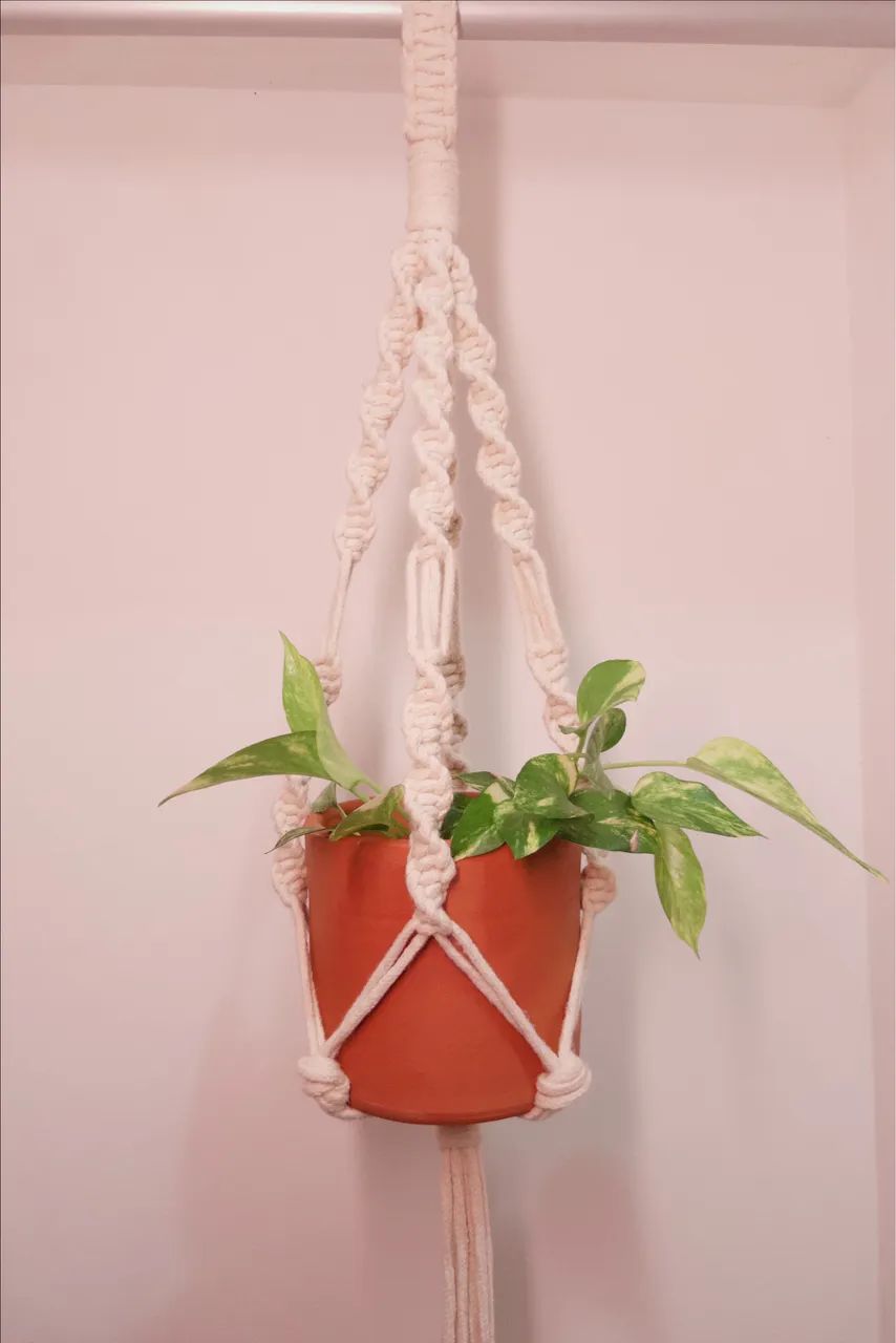 Suporte de planta em macramê - Foto 2