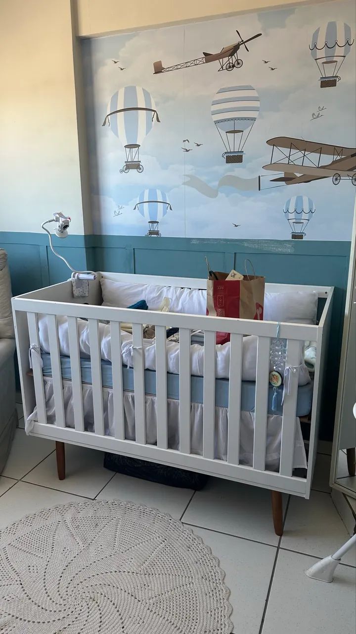Berço vira cama 