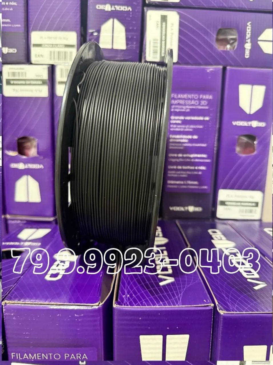 Filamento pla voolt 3d preto