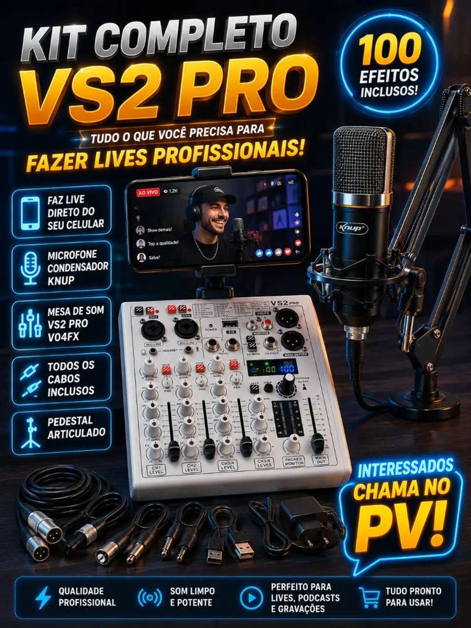 EQUIPAMENTOS PARA LIVE PROFISSIONAL 
