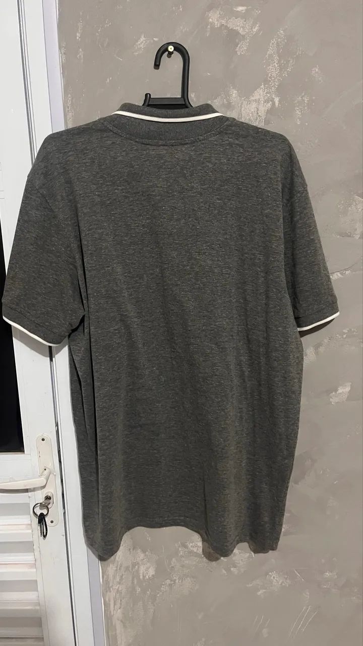 blusa polo masculina cinza g - Foto 2