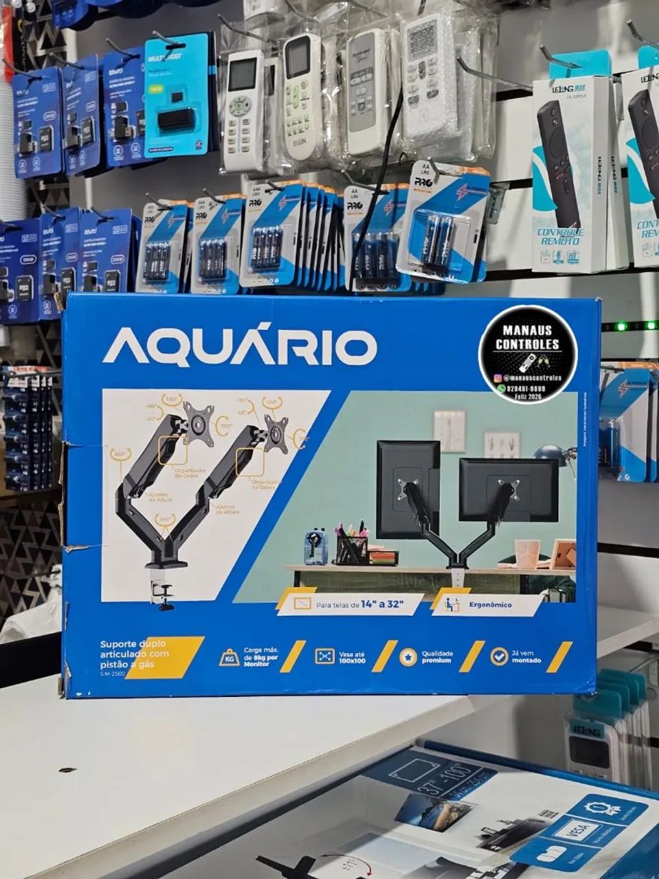 Suporte para 2 monitores articulado 