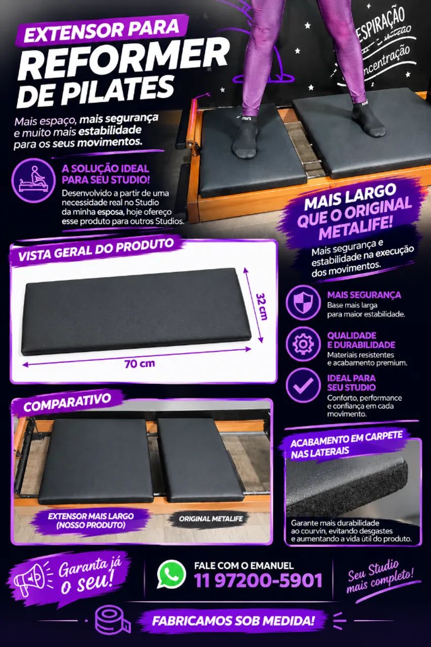 Extensor Plataforma Reformer Pilates