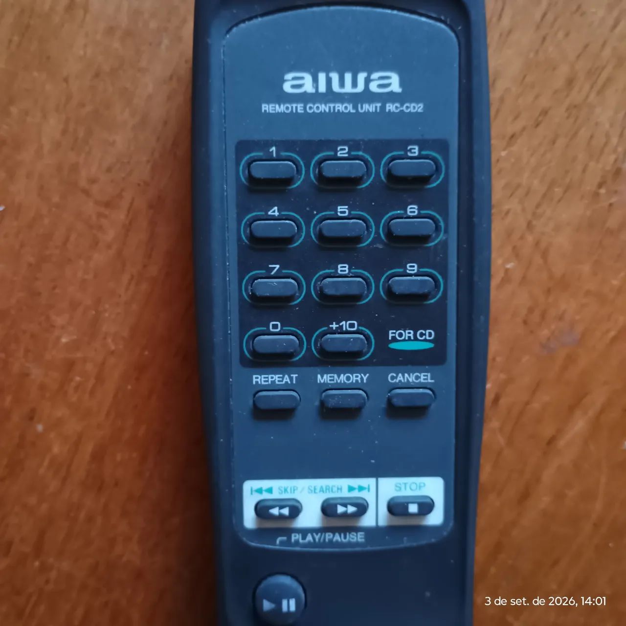 Controle remoto Cd Player Aiwa RC-CD2 
