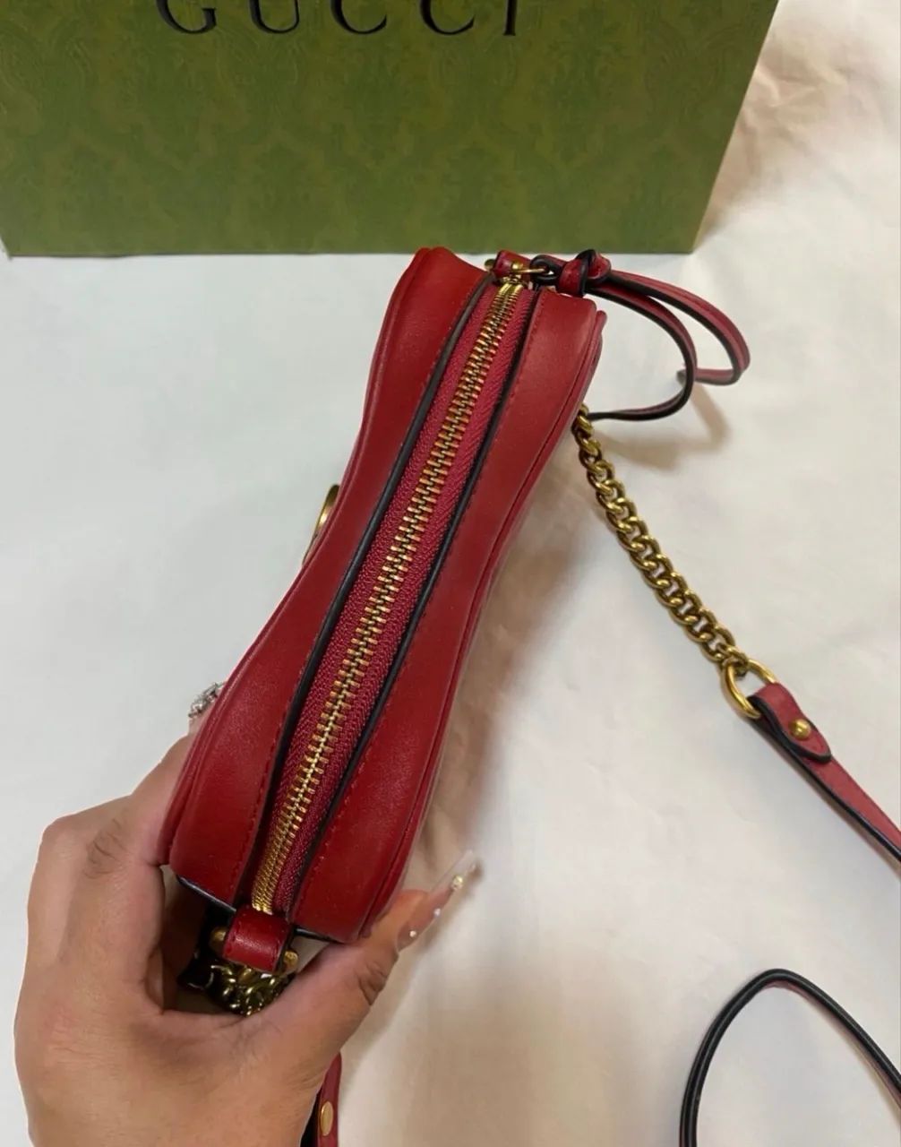 Bolsa marmont Gucci vermelha  - Foto 3