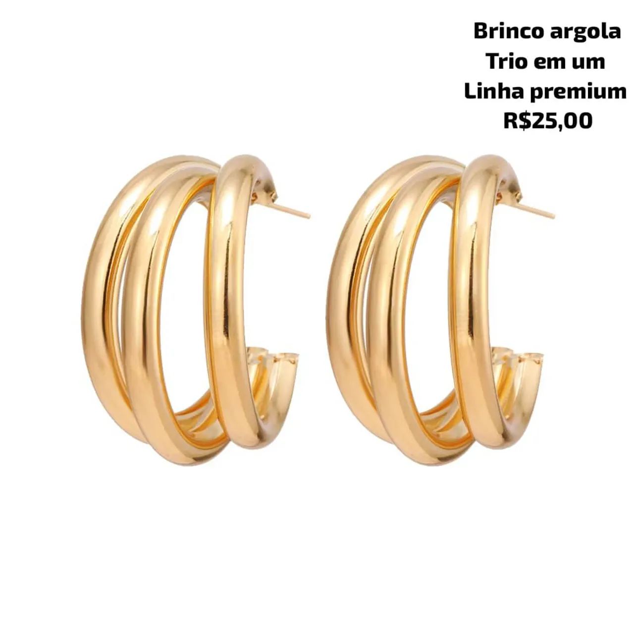 Brinco argola lindo e maravilhoso  - Foto 4