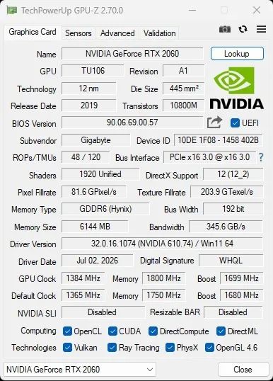 RTX 2060 6GB VRAM WindForce GigaByte - Foto 2