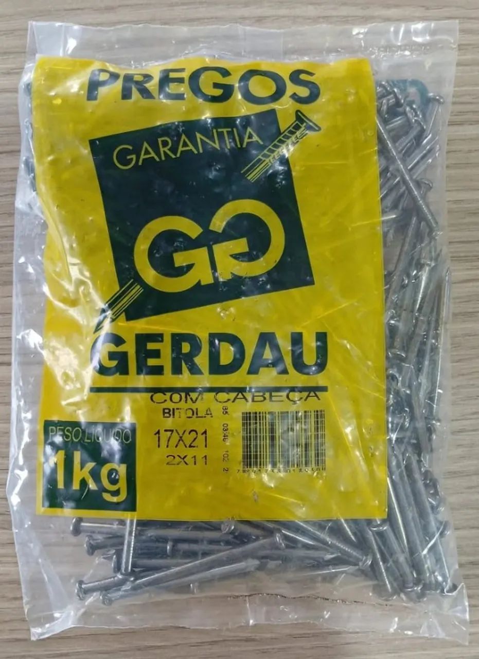 PREGO GERDAU 17X21 COM CABEÇA