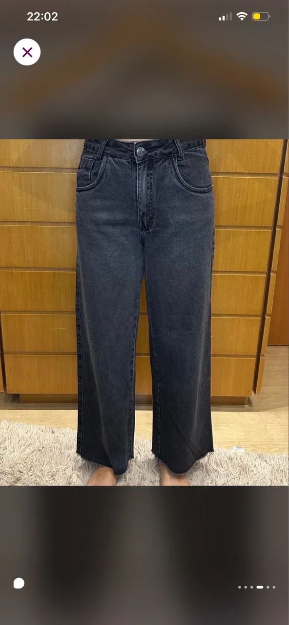 Calça wide leg preta  - Foto 3