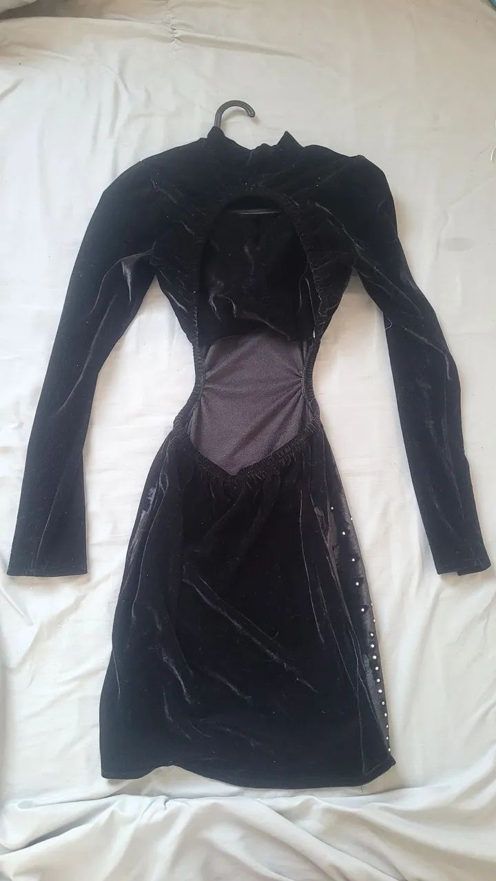 vestido veludo costa nua - Foto 2