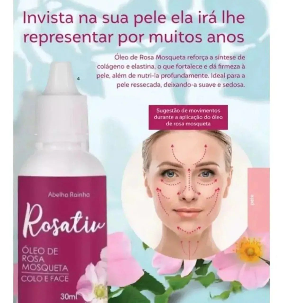 Óleo rosa mosqueta abelha rainha - Foto 4