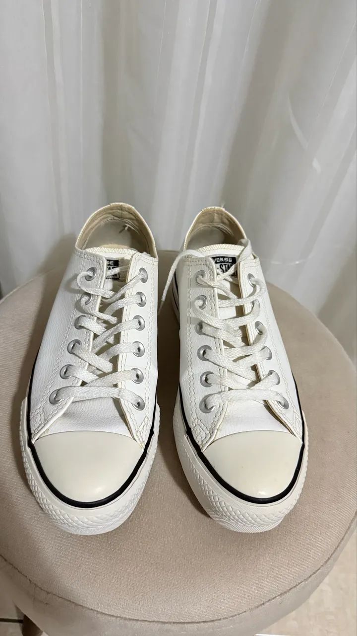 Tênis All star converse plataforma couro - Foto 5