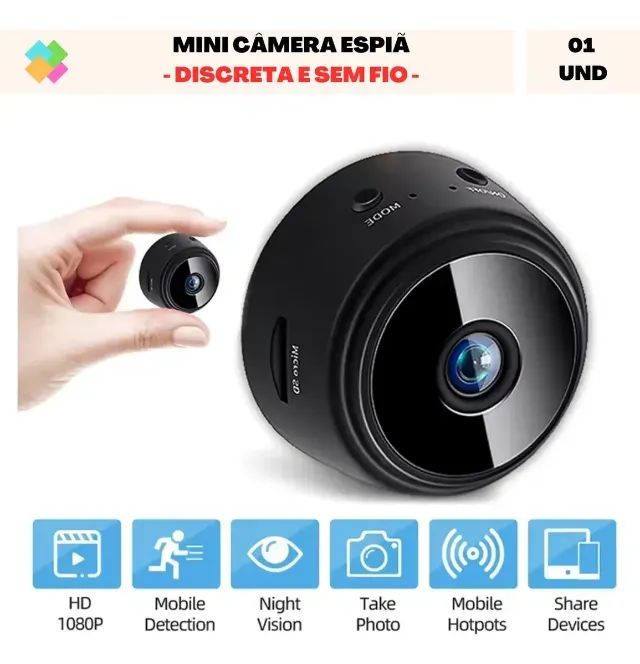 Mini Câmera Espiã A9 Battery IP Camera - Foto 2