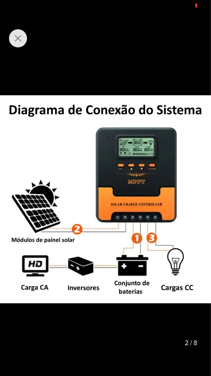 Controlador de carga MPPT 30A - Foto 3