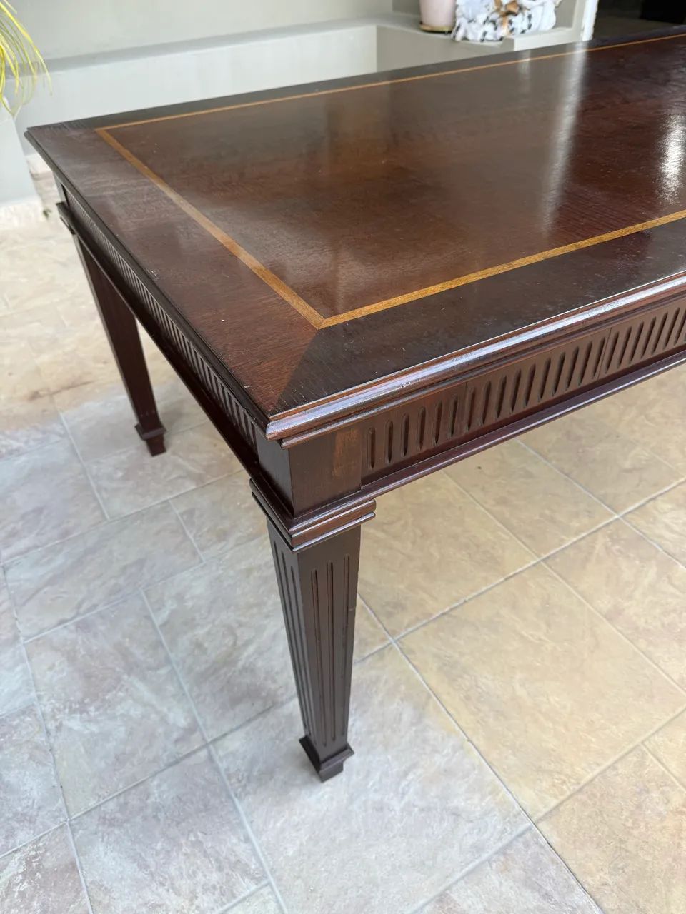 Mesa de jantar 10 lugares madeira maciça - Foto 3