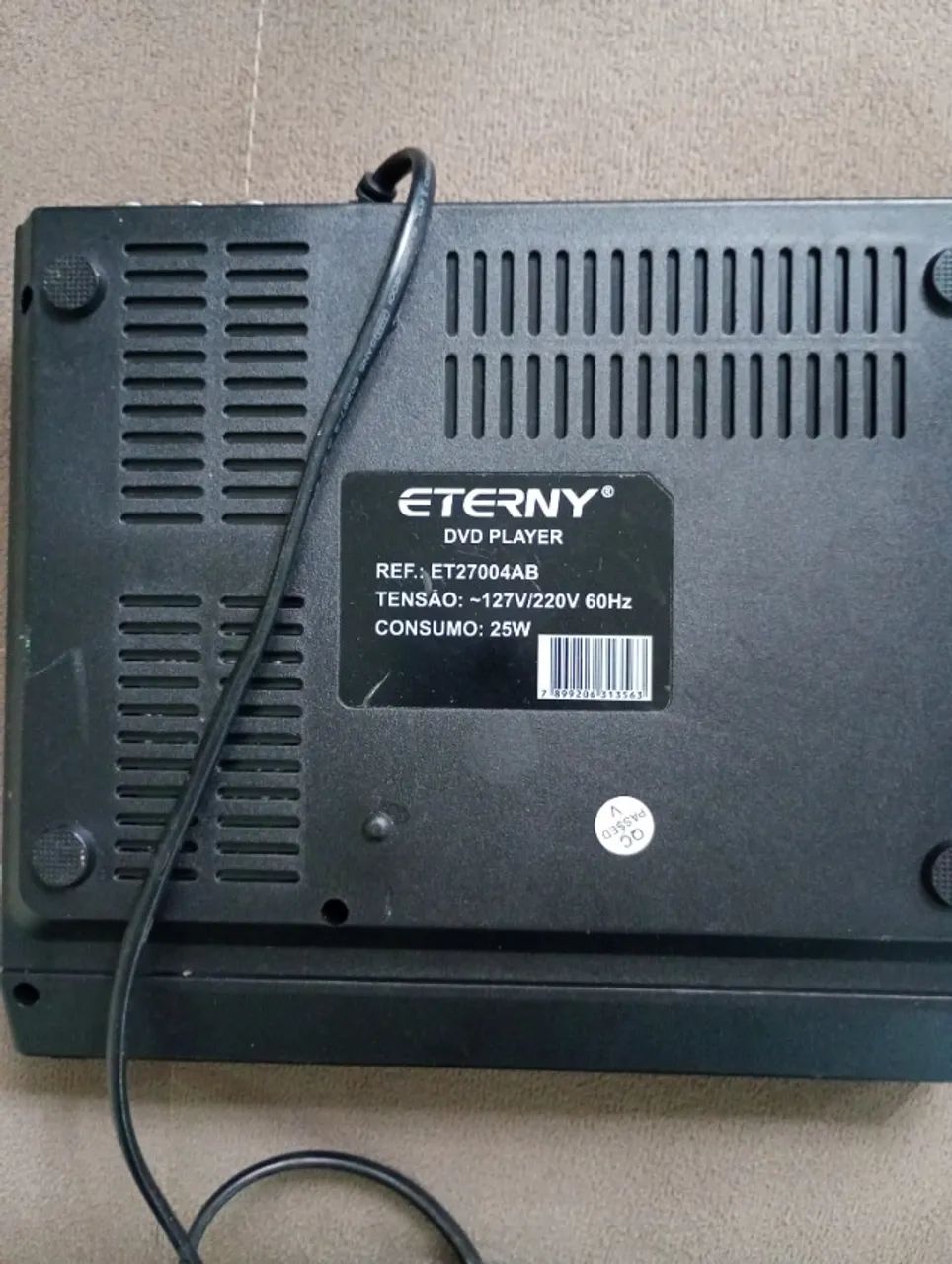 DVD Player da marca Eterny Usado - Funcionando perfeitamente Sem controle - Foto 2
