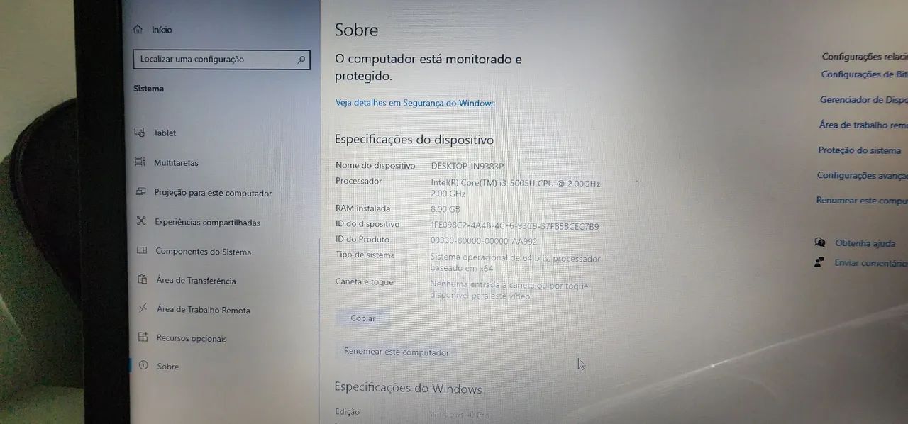 Notebook Dell i3 8GB RAM SSD 120GB - Foto 2