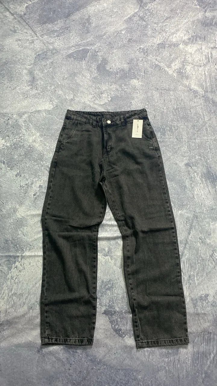 Calça Jeans Balão Estonada Premium - Preta (40)