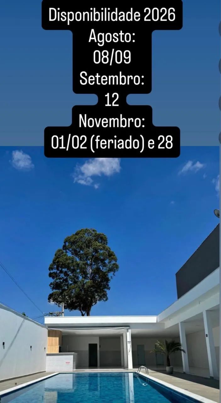 Chácara para evento zona sul com piscina climatizada 
