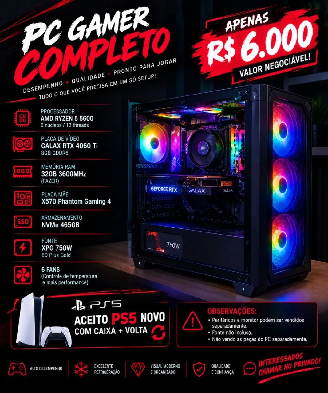 Vendo PC Gamer