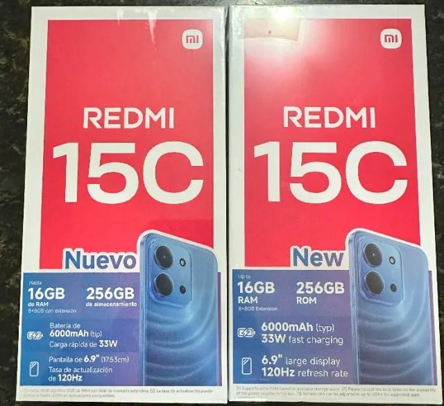 KIT 2 SMARTPHONE REDMI 15C (NOVO)